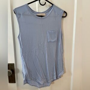 LOFT Soft Blue Tank Top with Pocket